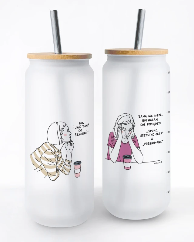 szklany kubek ze słomką 700ml jak tam?