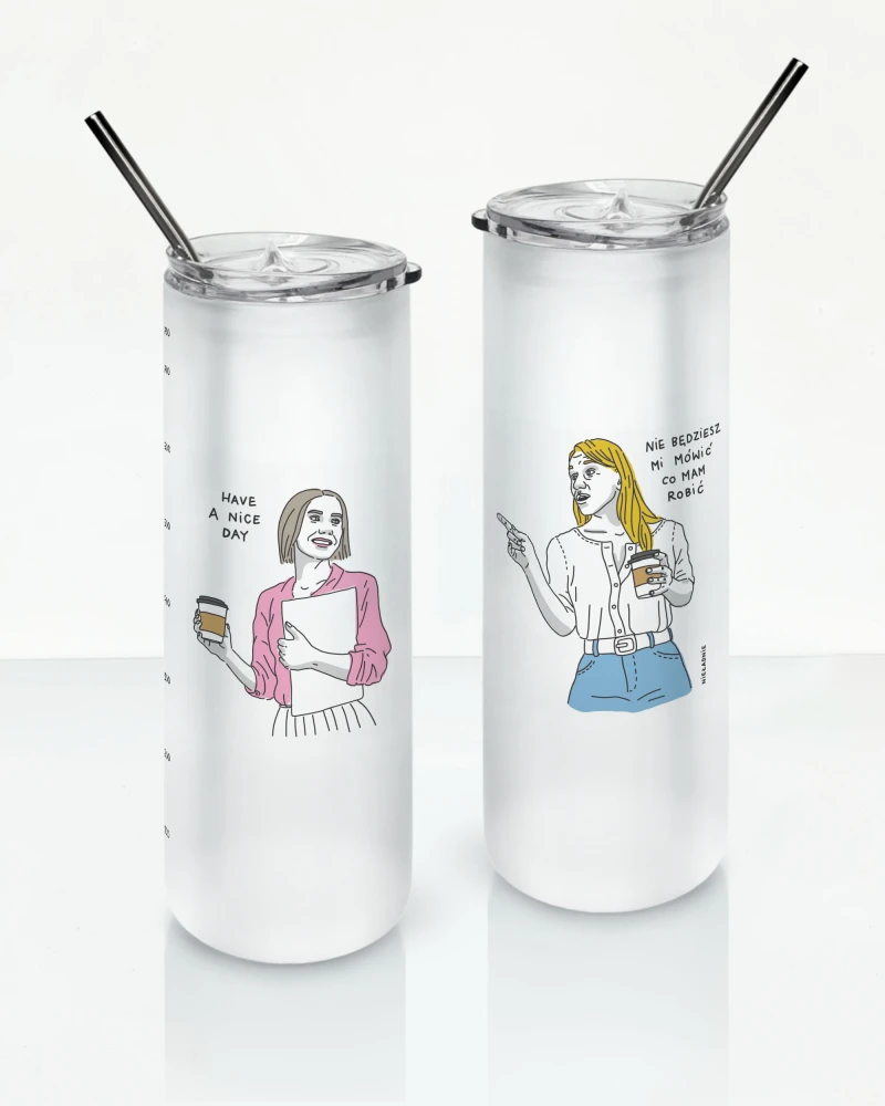 szklany kubek 750ml have a nice day